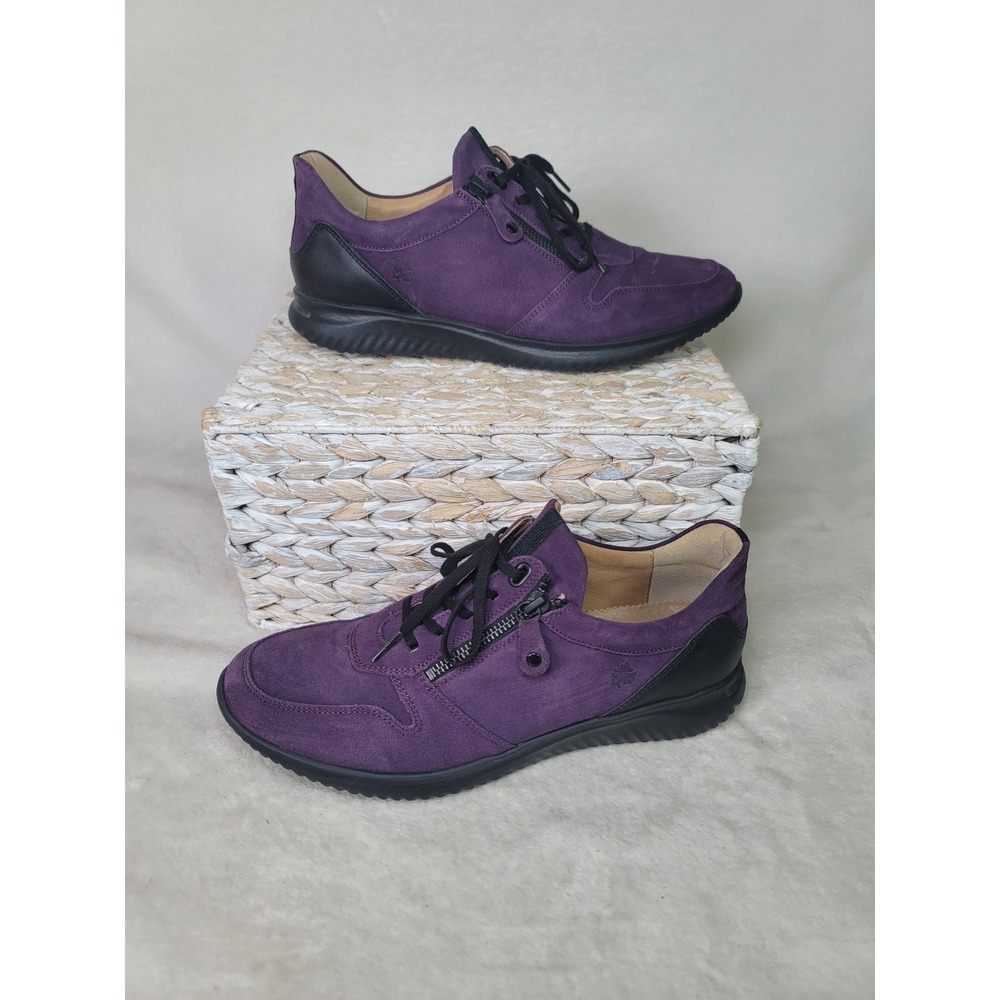 Hartjes Phil Breeze Purple Suede Zip Walking Shoes Size 10 Orthopedic Whimsical